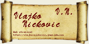 Vlajko Ničković vizit kartica
